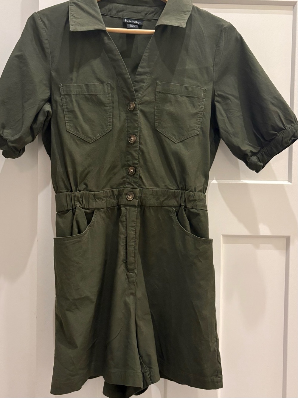 Nicole Miller NY Women Green Romper with Hidden Zipper  Size: Small
